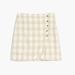 Madewell Linen-Blend Tulip-Hem Mini Skirt: Undyed Edition - Size 8 - NWOT